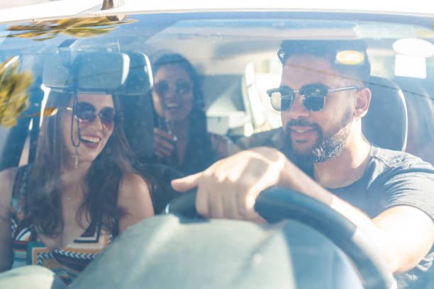 Adults Only, Car, Casual Clothing, Cheerful, Driving